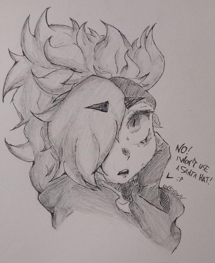 Christmas OC drawing (pencil shading test)